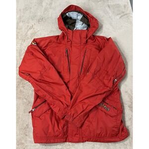 Burton Snowboarding Ski jacket Mens small Red Hooded EUC
